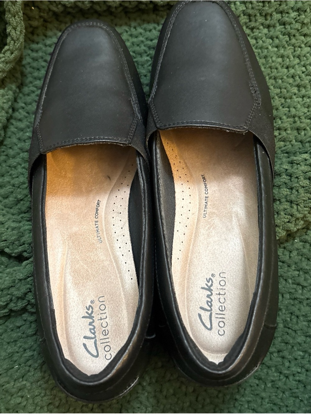 Clarks Black Juliette loafers size 10